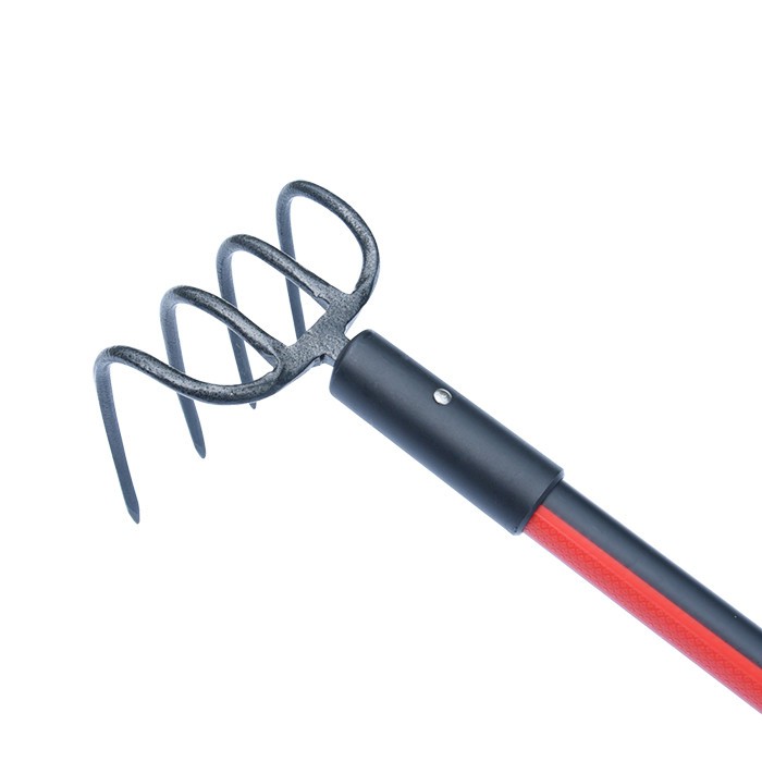 Manual steel garden cultivator head