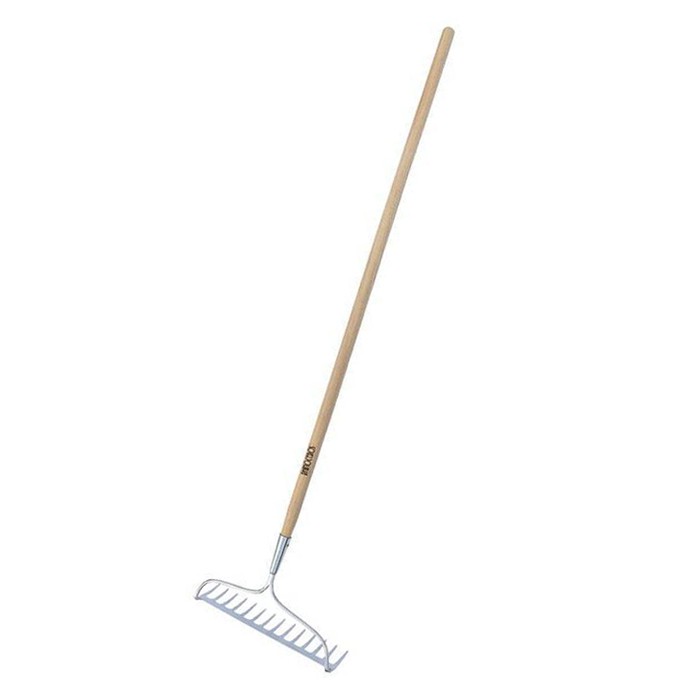 Rozsdamentes acél kerti talaj gereblye